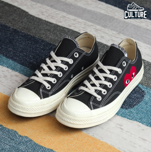 Giày Thể Thao Converse x CDG Chuck 70 Unisex's - Black